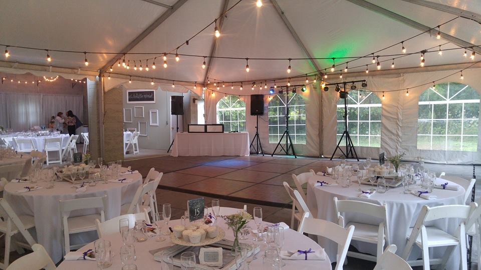 Outdoor wedding reception DJ Services by Milwaukee Underground Productions The Knot's Best of Weddings Award Winner