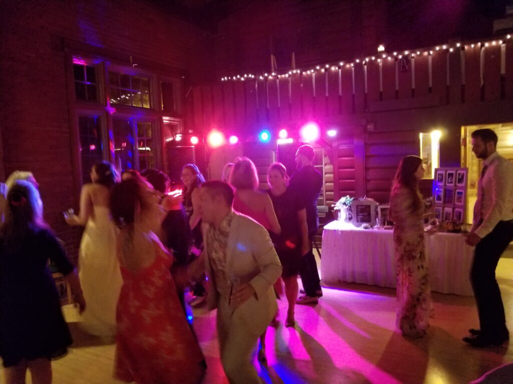 wedding guests dancing at hubbard park in shorewood, wi - dj services