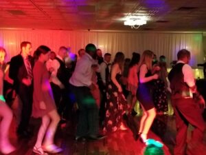 Guests line dancing at a Wedding in SE Wisconsin - MUP DJ's