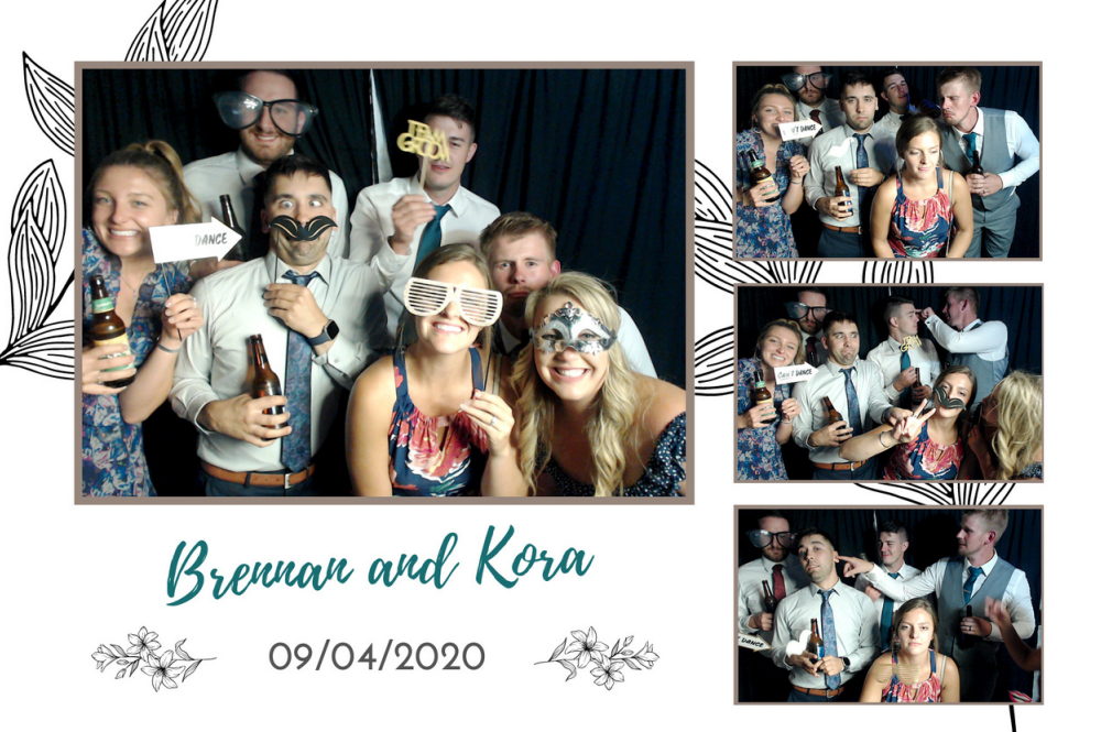 Complete photo booth template with pictures