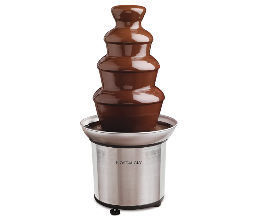 chocolate fountain wedding dessert idea 1. chocolate fountain